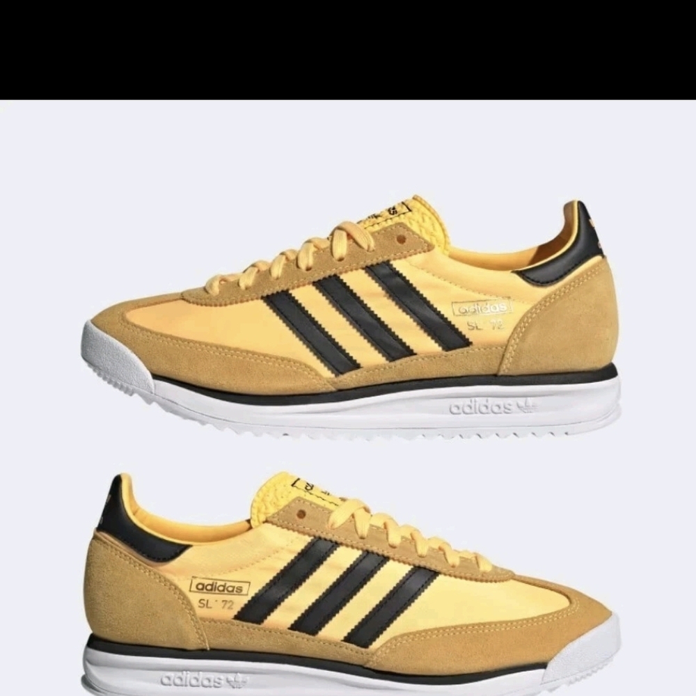 Adidas SL 72 Yellow and Black Sneakers 5.5 NWT